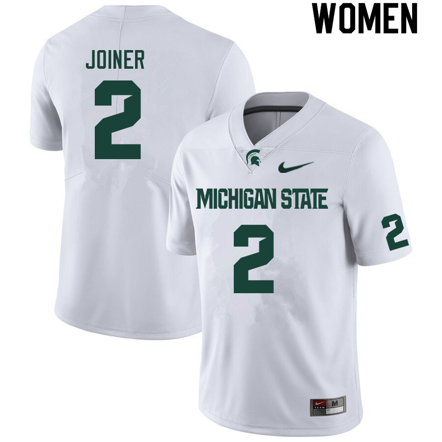 Women #2 Harold Joiner Michigan State Spartans College Football Jerseys Sale-White